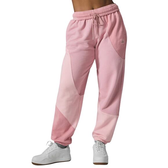 NWT Alo Yoga Make Waves Sweatpant Sunset Pink Tonal Unisex XXS (Women's XS) - Picture 1 of 6